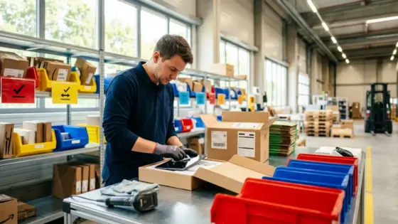 Recommerce, Retourenware, Deal – Recommerce-Sortierstation für geprüfte Retourenware bei einem Onlinehändler