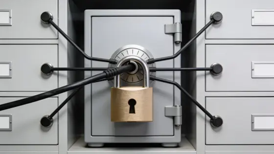 Textfreie technische Szene zu DeadLock Ransomware Nostr.
