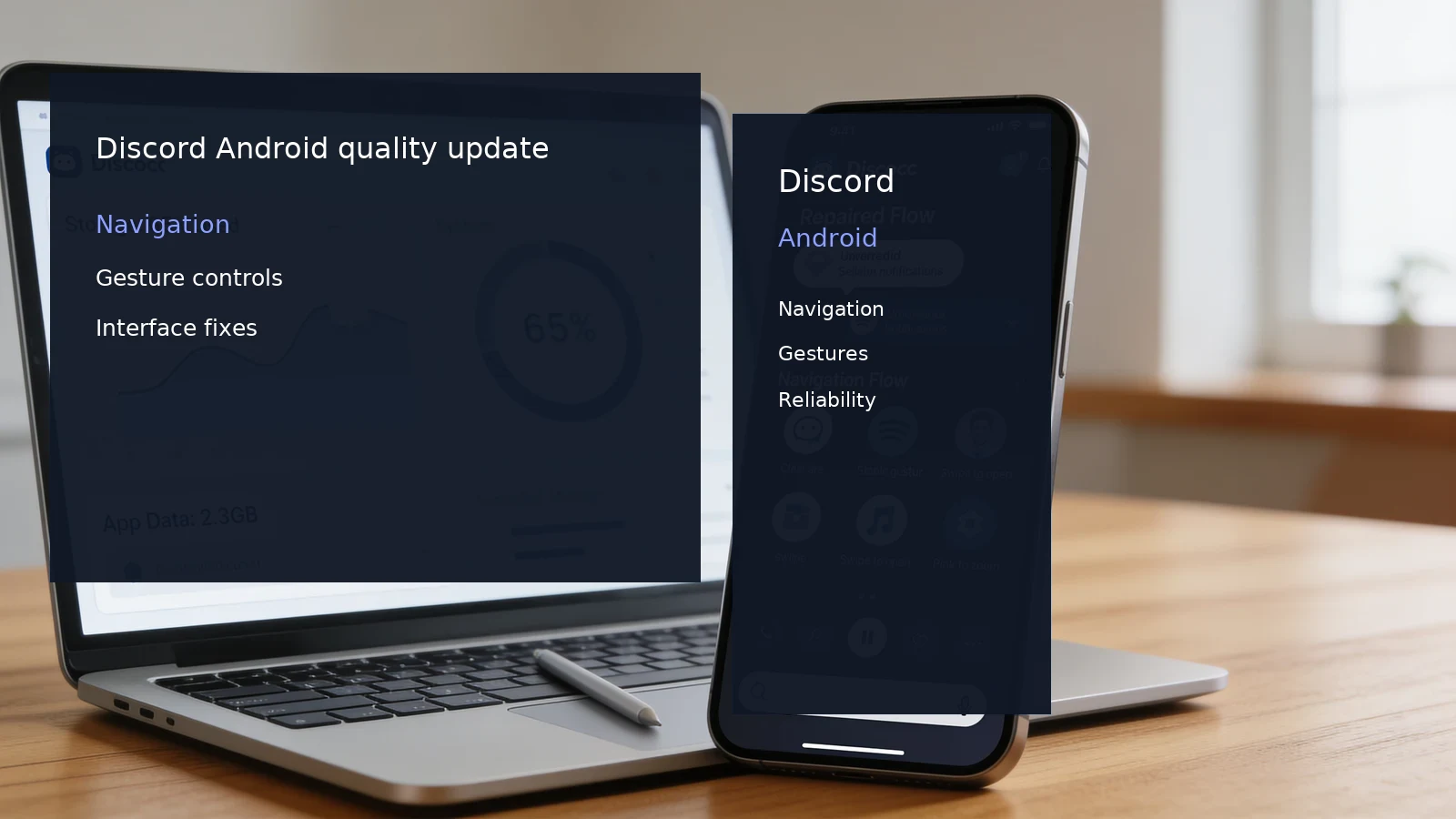 Discord-Navigation auf Android mit stabilen Gesten und korrigierter Oberfläche