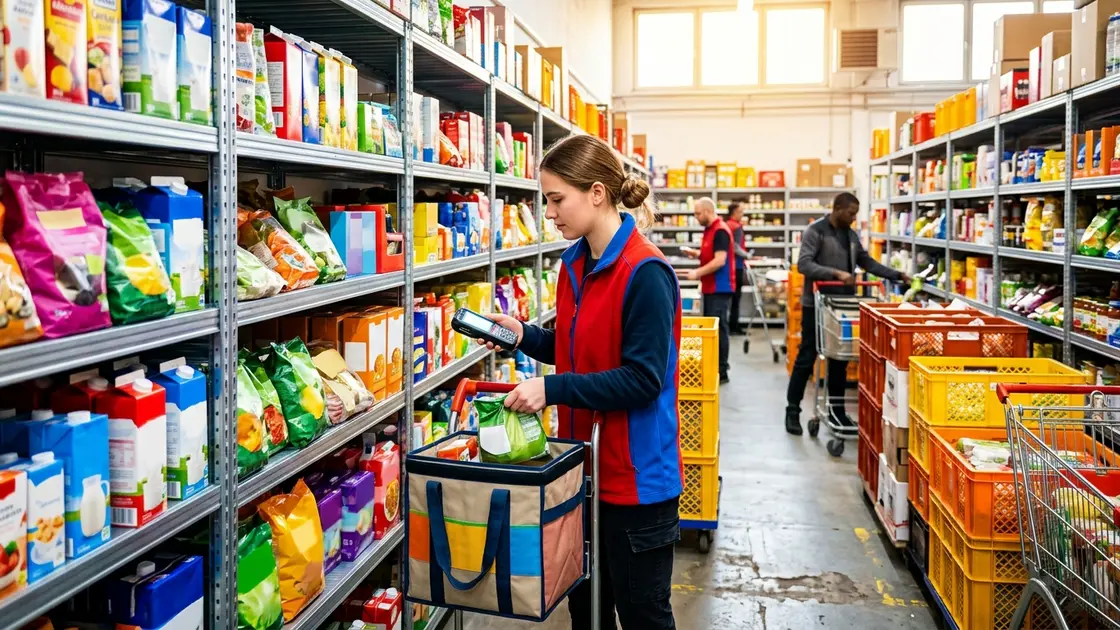 Mitarbeiter kommissioniert Bestellungen in einem Dmart-Fulfillment-Lager