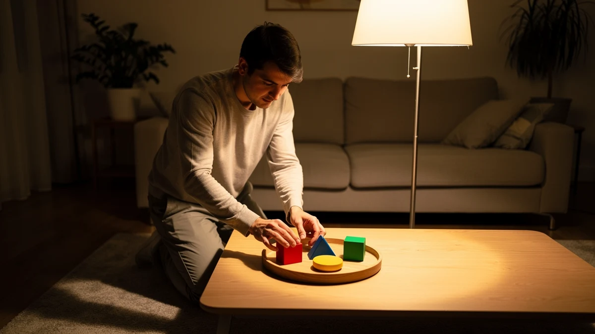 Ein Entwickler verbindet mehrere unbeschriftete Werkzeugmarken mit einer schlichten Projektfläche.