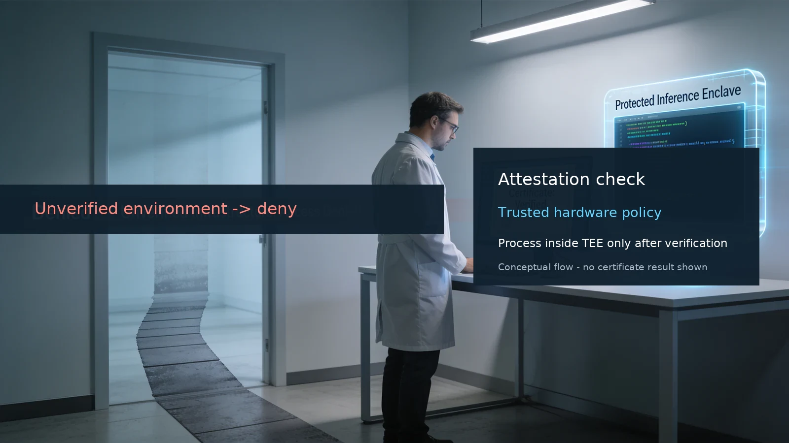 Remote Attestation prüft eine hardwaregestützte TEE vor der Übertragung von Codekontext