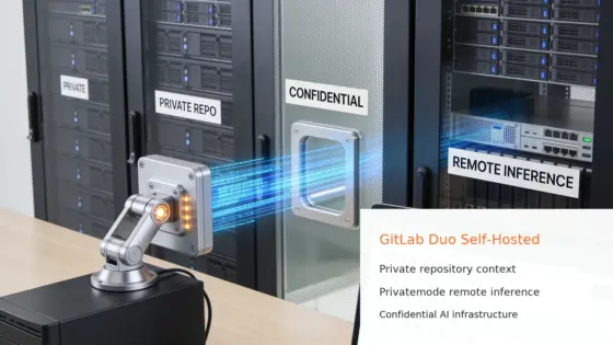 GitLab Duo Self-Hosted verbindet lokalen Code über ein kontrolliertes Gateway mit vertraulicher KI-Inferenz