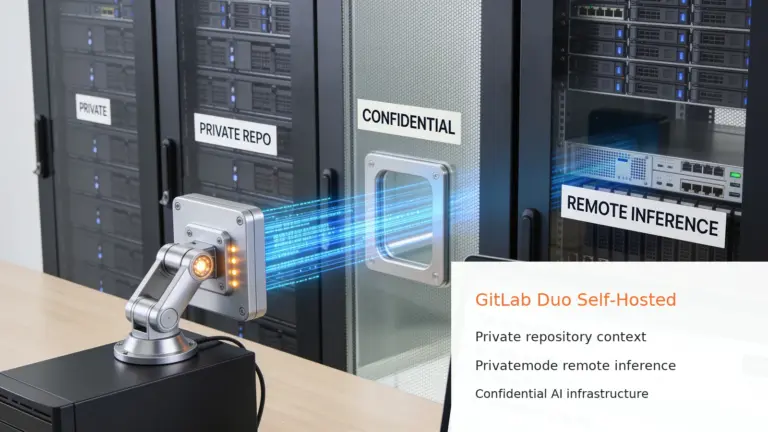 GitLab Duo Self-Hosted verbindet lokalen Code über ein kontrolliertes Gateway mit vertraulicher KI-Inferenz