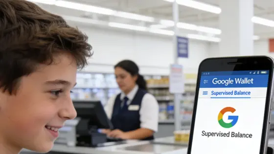 Google Wallet für Kinder mit beaufsichtigtem Guthaben an einem kontaktlosen US-Checkout