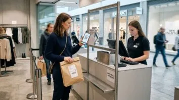 H&M Retoure mit Smartphone und Rücksendung im Store