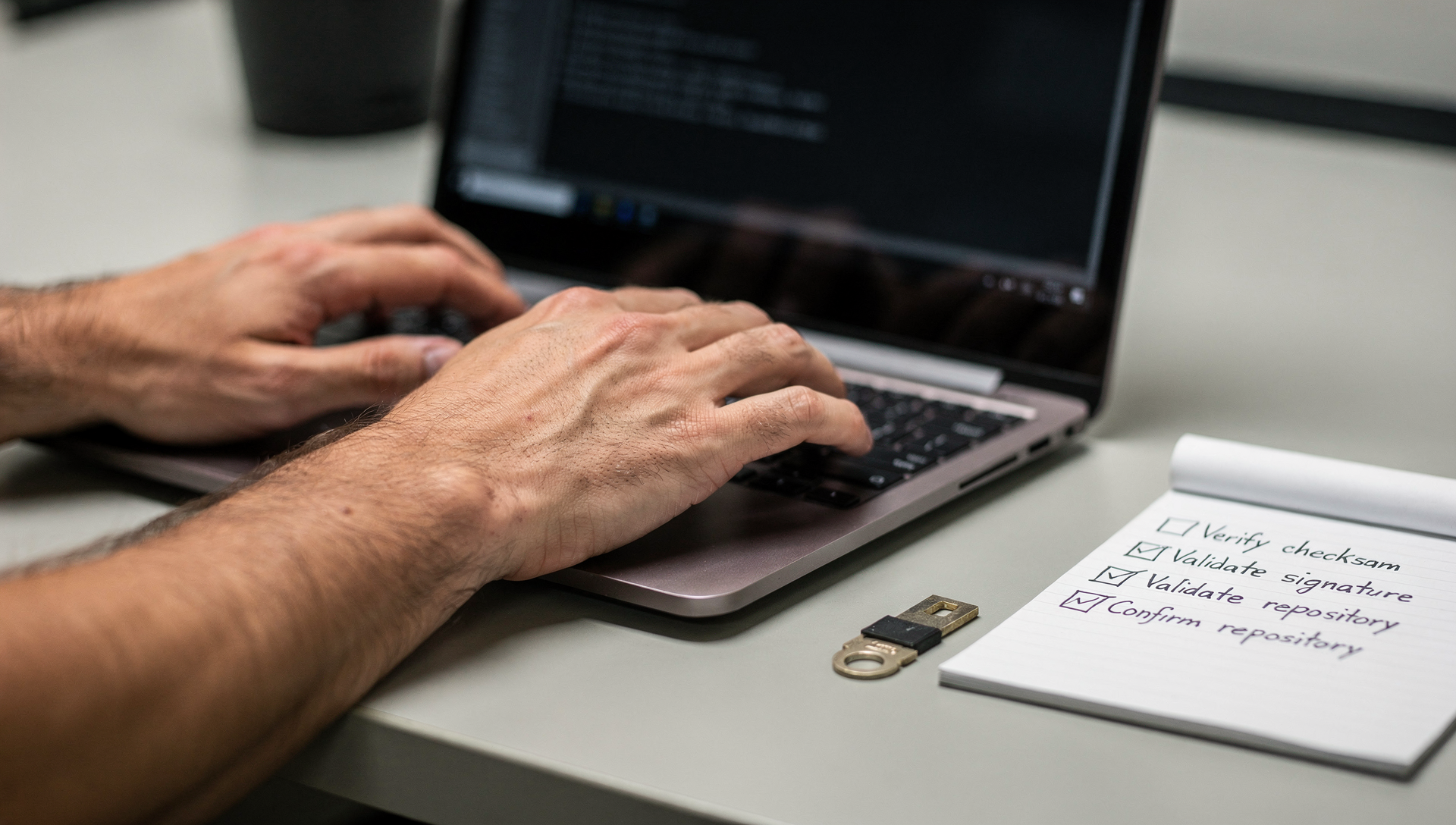 Prüfsumme eines Azure Linux WSL-Pakets im Terminal kontrollieren