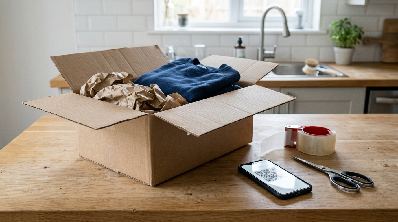 Amazon Retoure ohne Drucker zu Hause vorbereiten