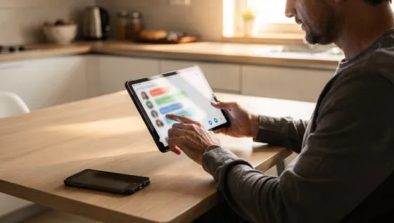 Signal Android 8.22 auf einem Android-Tablet im Alltag