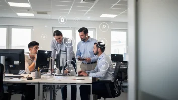 Service-Team vor abstrahierten Workflow-Knoten