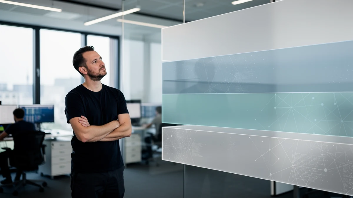 Abstrakt visualisierte Schutzebenen einer Zero-Trust-Architektur