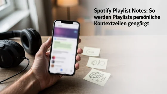 Spotify Playlist Notes: So werden Playlists um persönliche Kontextzeilen ergänzt – Illustration zum Thema