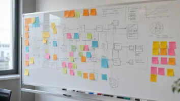 SAP: Whiteboard mit Prozessarchitektur im Ops-Raum