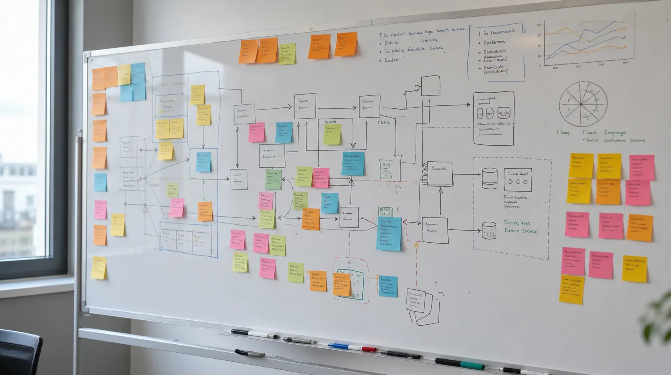 SAP: Whiteboard mit Prozessarchitektur im Ops-Raum