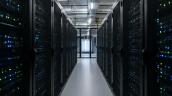 HyperPod: ruhiger Servergang mit unscharfen Statuslichtern