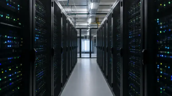 HyperPod: ruhiger Servergang mit unscharfen Statuslichtern