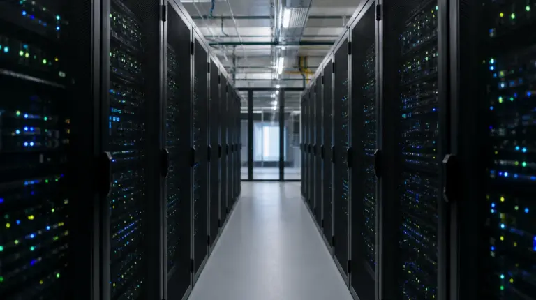 HyperPod: ruhiger Servergang mit unscharfen Statuslichtern