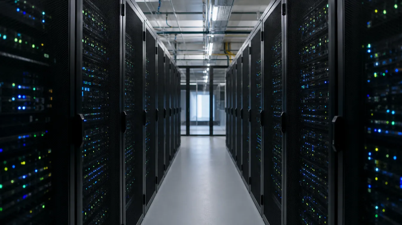 HyperPod: ruhiger Servergang mit unscharfen Statuslichtern