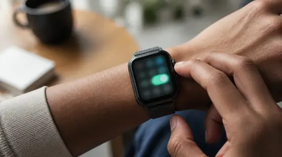 Smartwatch sichtbarer Schalter Ambient