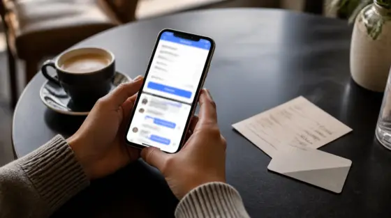 Checkout Smartphone KI-Chat Zahlungsanker