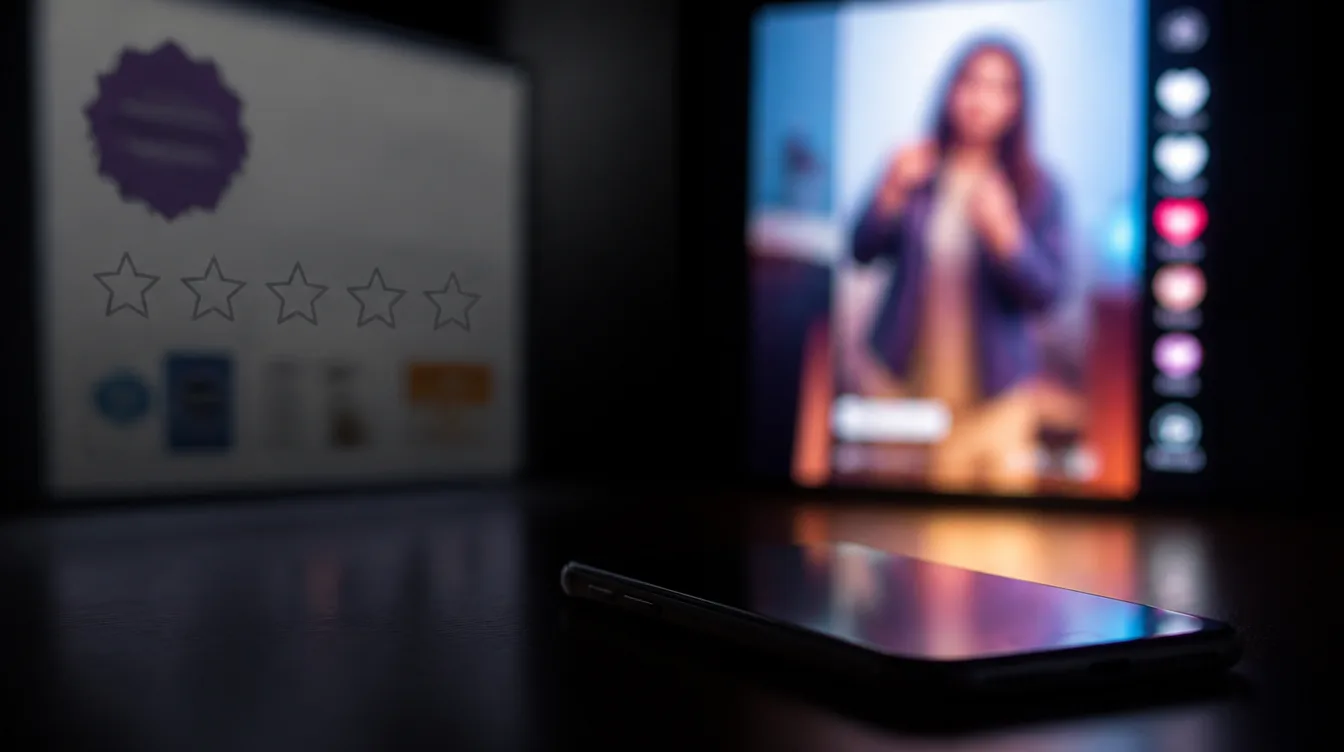 Smartphone Play-Store-Maske Deepfake-Werbespur