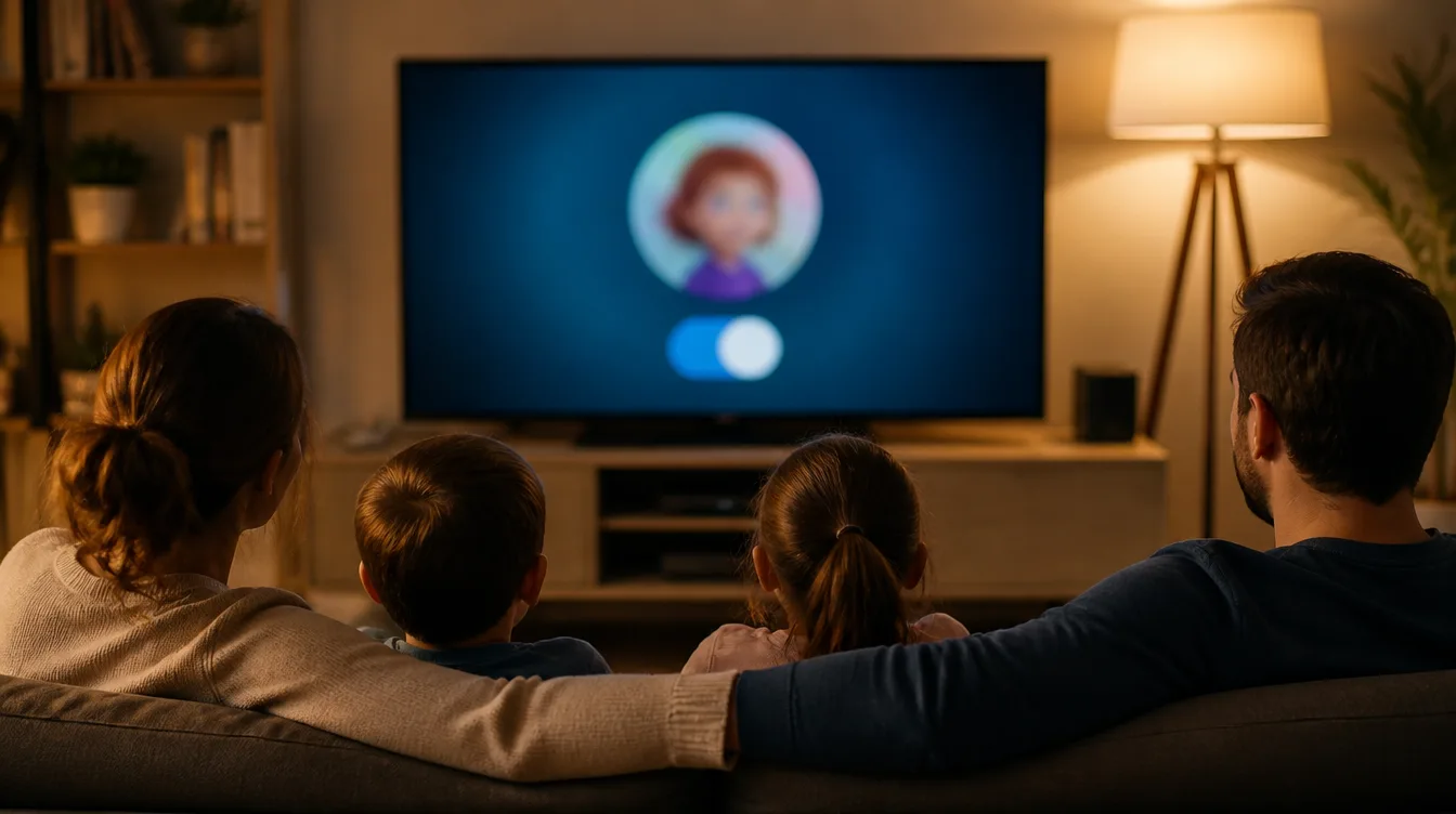 Wohnzimmer-TV Kinderprofil Autoplay-Schalter