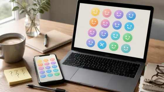 Emoji Smiley Bedeutung ohne App-Zwang am Schreibtisch