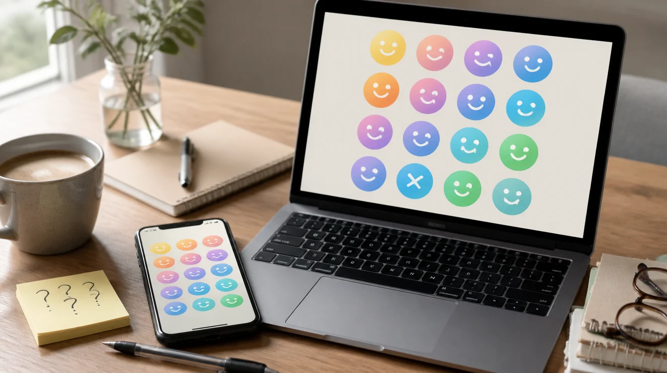 Emoji Smiley Bedeutung ohne App-Zwang am Schreibtisch