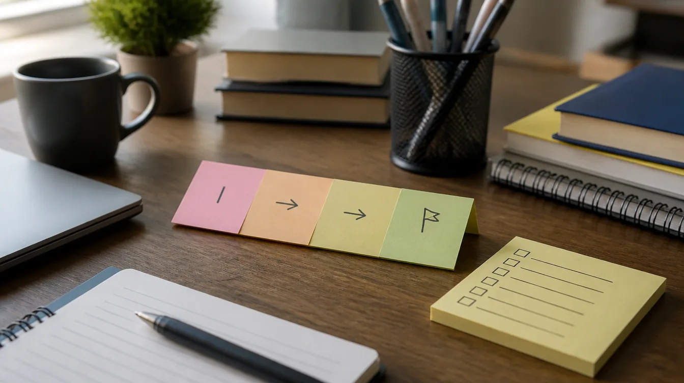USL: Credit-Meter Sticky Notes und Caps-Checkliste