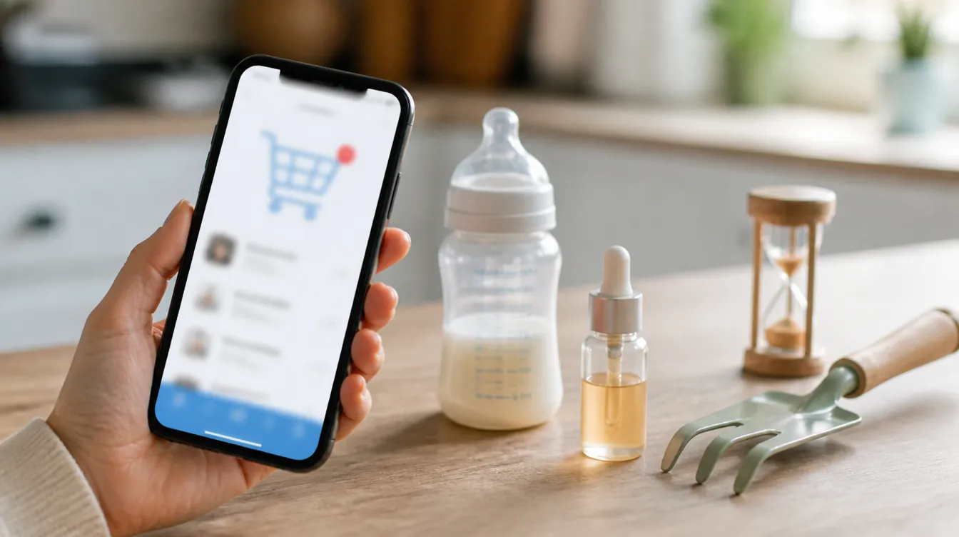 Checkout Smartphone Baby Beauty Garten