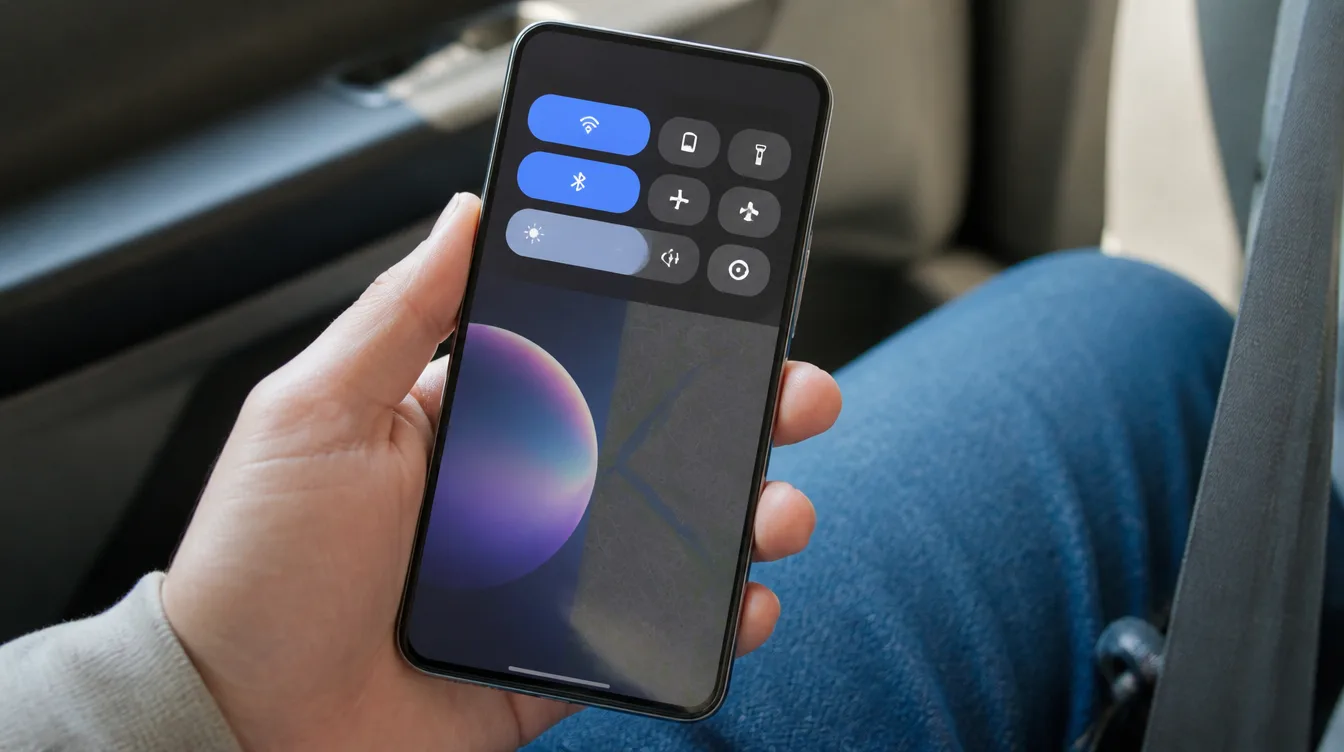 Handy Quick Settings und Bubble neben Karte