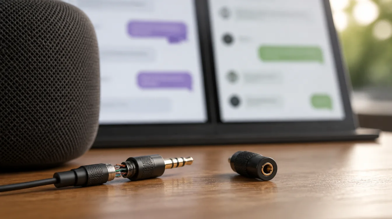 Offener Stecker zwischen Soundbar und Agent