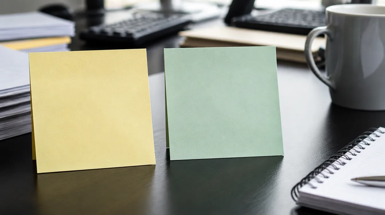 ECB: Sticky Notes zu Corridor und Settlement auf Schreibtisch