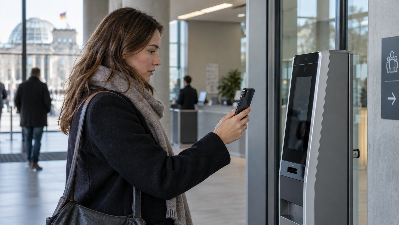 Personalausweis und Smartphone bei einer digitalen Identitätsprüfung