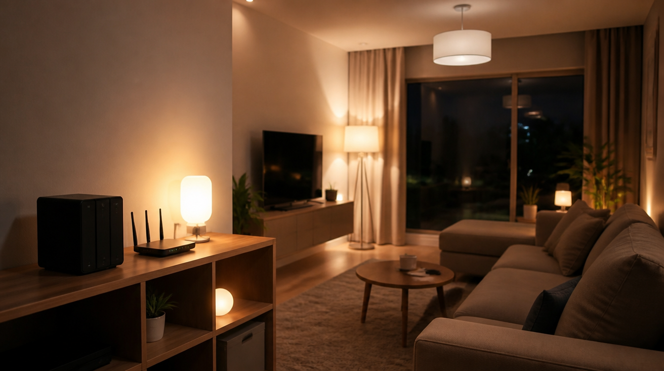 Smarte Lampe der Marke OSRAM Smart+ in einem Wohnraum