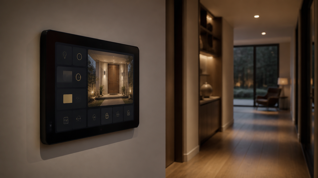 Home Assistant: Smart-Home-Dashboard mit Kamerabild auf einem Tablet