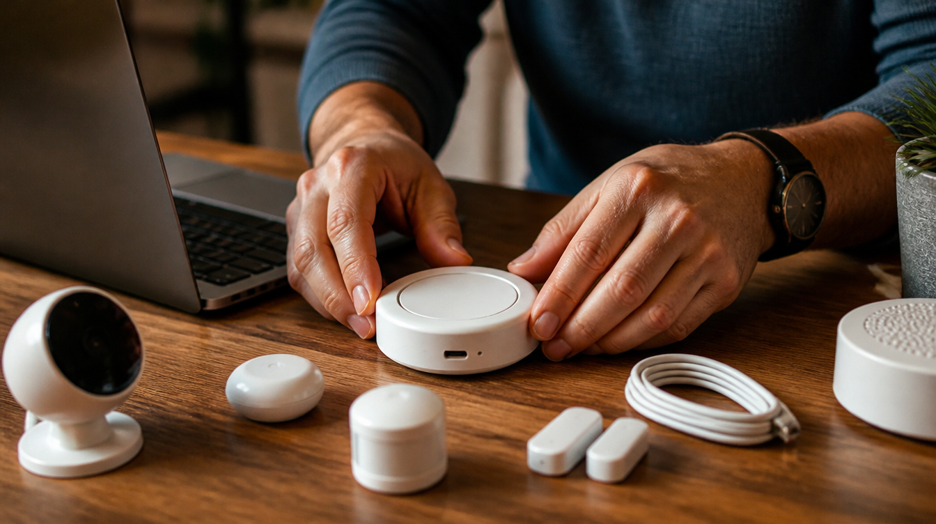 HACS: Home Assistant: Nutzer aktualisiert Integrationen am Laptop im Heimnetz
