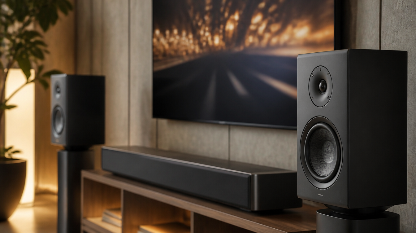 Lautsprecher und Soundbar für Surround-Sound im Wohnzimmer statt HomeView in der EU