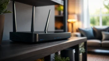 Ein WLAN-Router im Wohnzimmer, der von der Lücke WPSplinter betroffen sein könnte