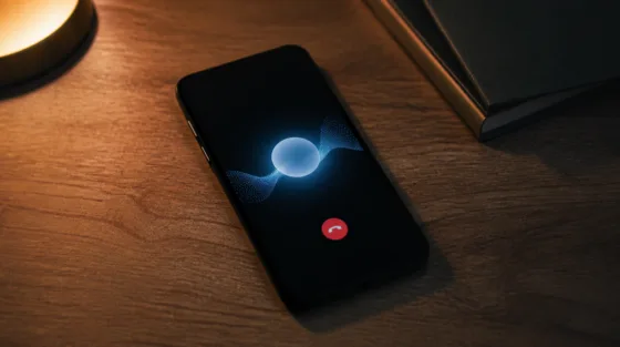 Smartphone mit Anrufansicht als Symbol für die Sicherheitslücke in Signal beim Beenden eines Anrufs