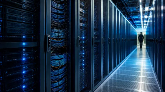 Server in einem Rechenzentrum, auf denen die Virtualisierungsplattform ESXi betrieben werden kann.