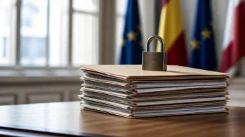 Symbolbild mit Aktenordnern und Schloss für die Reform der DSGVO im EU-Rat