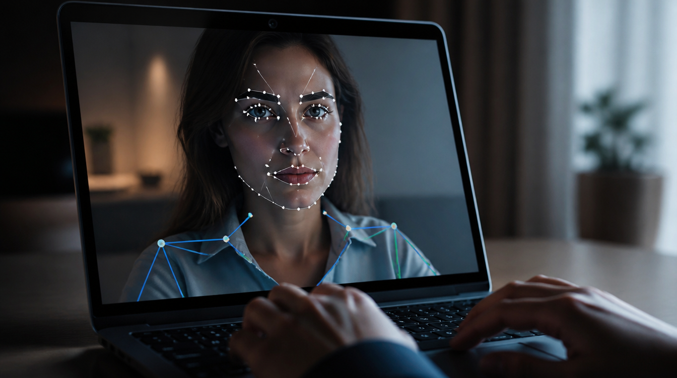 Person arbeitet am Laptop an Aufgaben für eine KI-Trainingsplattform, als Sinnbild für die noyb-Beschwerden gegen Outlier.