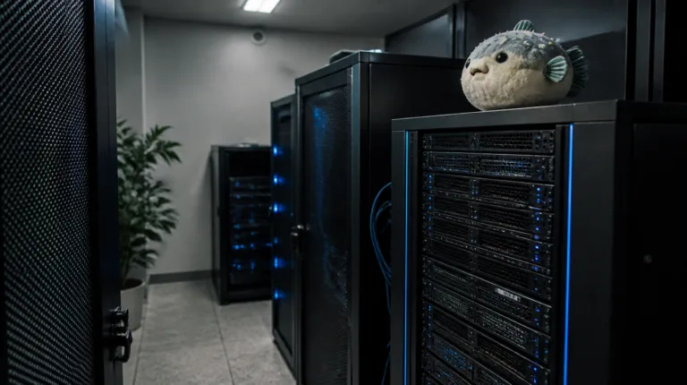 Serverschrank als Symbolbild für OpenBSD 8.0 mit vmd und httpd