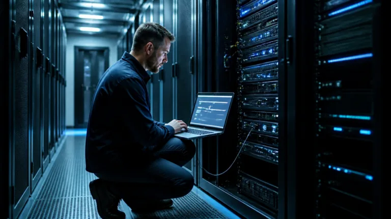 Serverraum mit Racks als Symbolbild für den Einsatz von Linux 7.3 im Betrieb