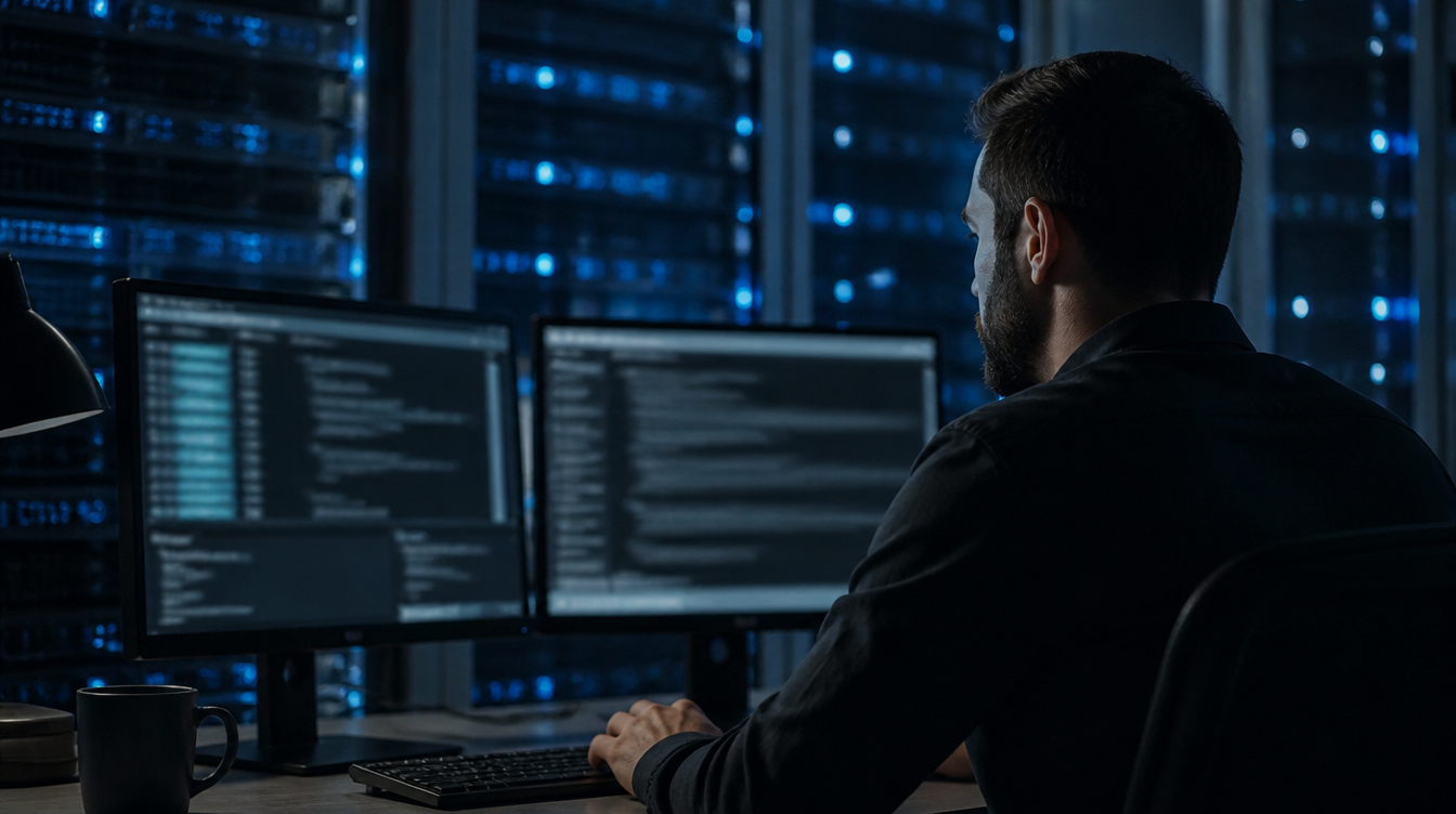 Fragnesia: Linux-Server: Administrator prüft Systemprotokolle am Terminal