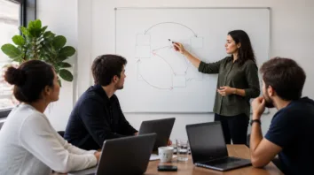 Foundry: Copilot Harness: Entwicklerteam plant einen KI-Agenten am Whiteboard