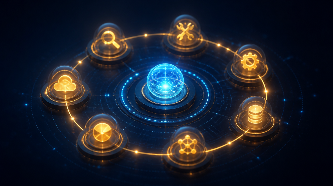 Schematische Darstellung eines Agent-Loops, der in Foundry von einem verwalteten Harness gesteuert wird