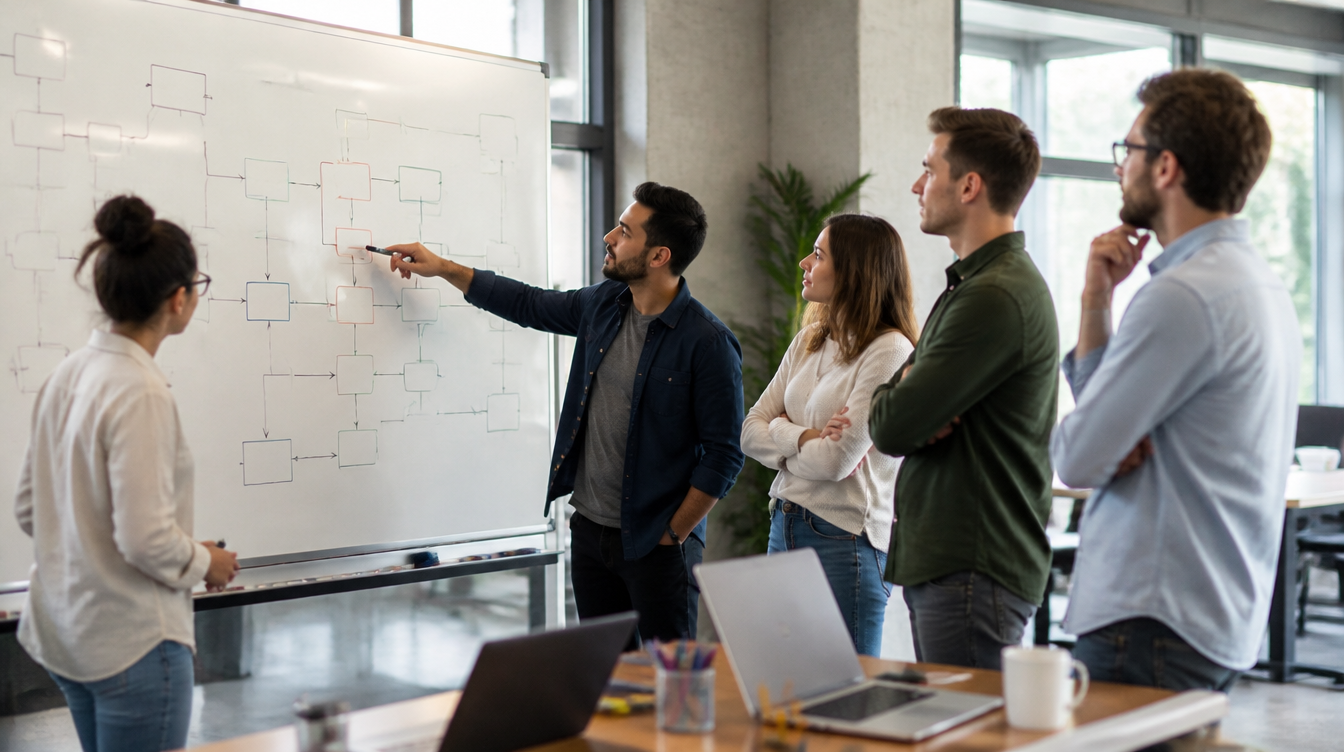 Schematische Darstellung eines Agenten, der über ein Gateway einen festen Step Functions-Workflow startet