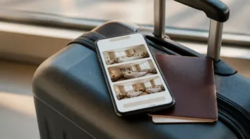 Smartphone mit Buchungsportal als Symbol für das EU-Verfahren gegen Booking.com